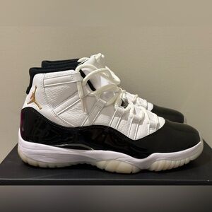 🔥Authentic Air Jordan 11 Retro White/Metallic Gold-Black